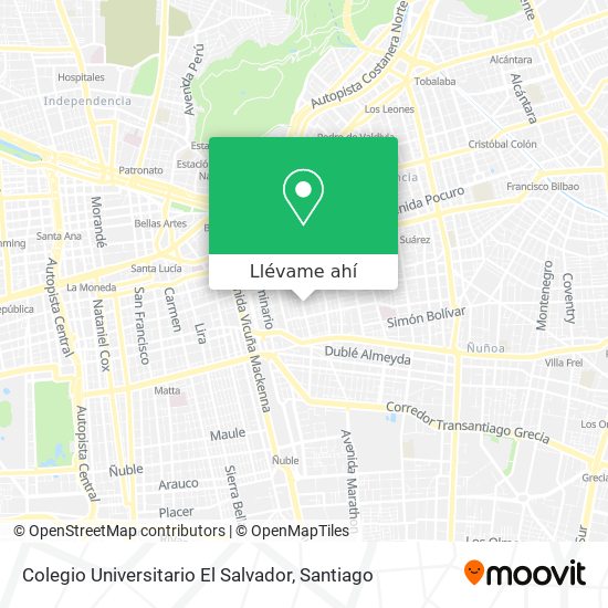 Mapa de Colegio Universitario El Salvador