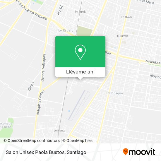 Mapa de Salon Unisex Paola Bustos