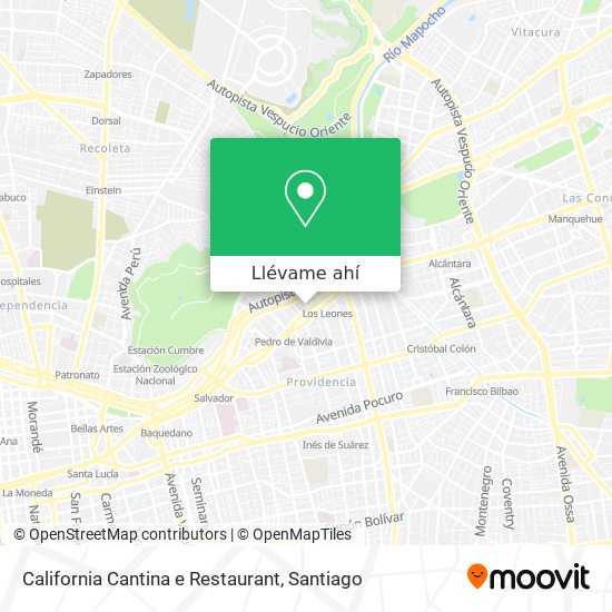 Mapa de California Cantina e Restaurant