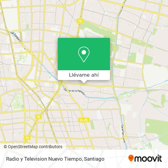 Mapa de Radio y Television Nuevo Tiempo