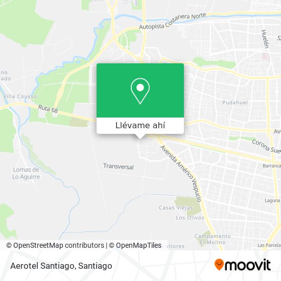 Mapa de Aerotel Santiago