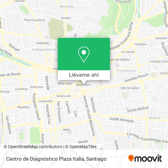 Mapa de Centro de Diagnóstico Plaza Italia