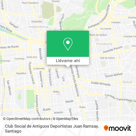 Mapa de Club Social de Antiguos Deportistas Juan Ramsay