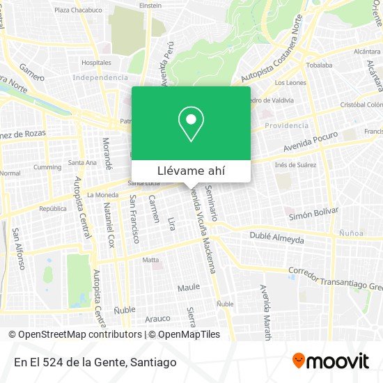 Mapa de En El 524 de la Gente