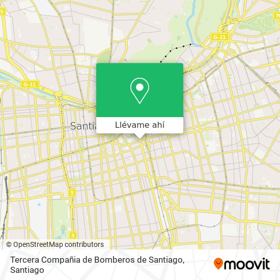 Mapa de Tercera Compañia de Bomberos de Santiago