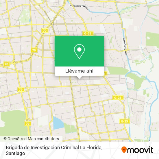Mapa de Brigada de Investigación Criminal La Florida