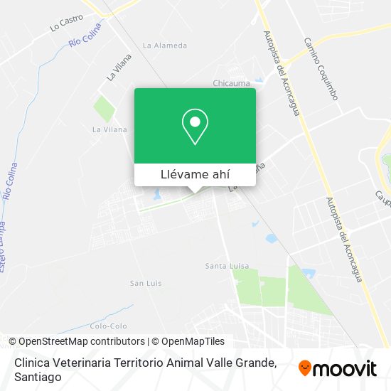 Mapa de Clinica Veterinaria Territorio Animal Valle Grande