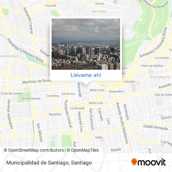 Mapa de Municipalidad de Santiago