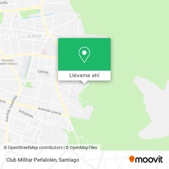 Mapa de Club Militar Peñalolén