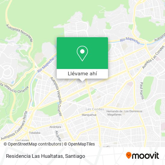 Mapa de Residencia Las Hualtatas