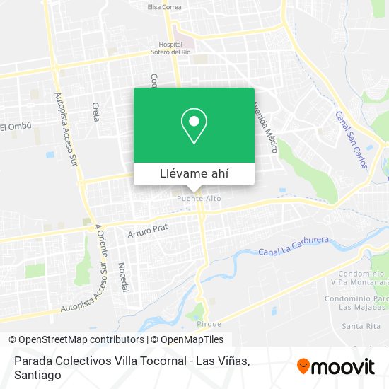 Mapa de Parada Colectivos Villa Tocornal - Las Viñas