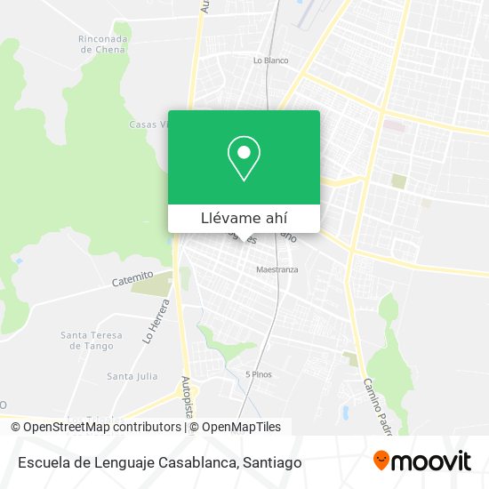 Mapa de Escuela de Lenguaje  Casablanca