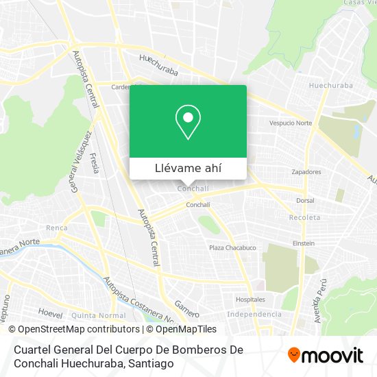 Mapa de Cuartel General Del Cuerpo De Bomberos De Conchali Huechuraba