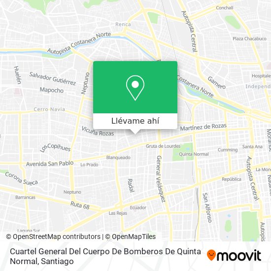 Mapa de Cuartel General Del Cuerpo De Bomberos De Quinta Normal
