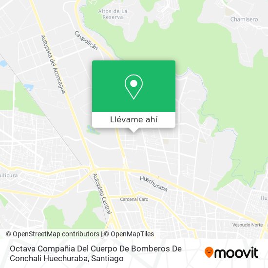 Mapa de Octava Compañia Del Cuerpo De Bomberos De Conchali Huechuraba