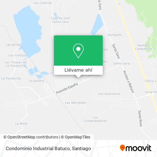 Mapa de Condominio Industrial Batuco