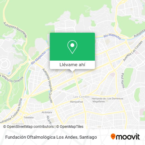 Mapa de Fundación Oftalmológica Los Andes