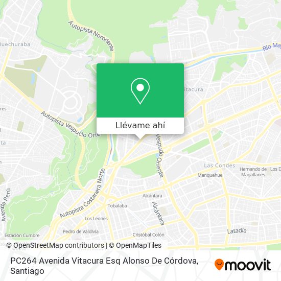 Mapa de PC264 Avenida Vitacura Esq Alonso De Córdova