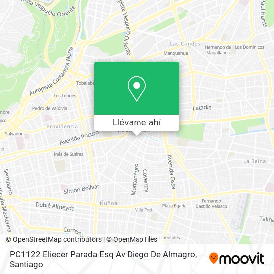Mapa de PC1122 Eliecer Parada Esq Av Diego De Almagro