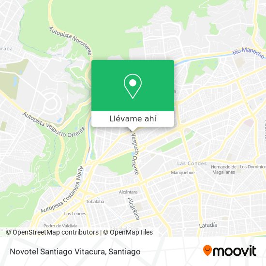 Mapa de Novotel Santiago Vitacura