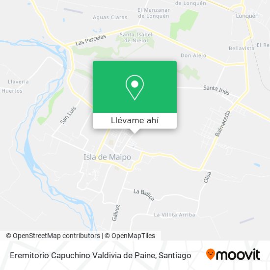 Mapa de Eremitorio Capuchino Valdivia de Paine