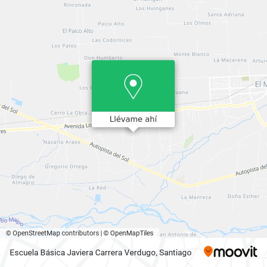 Mapa de Escuela Básica Javiera Carrera Verdugo