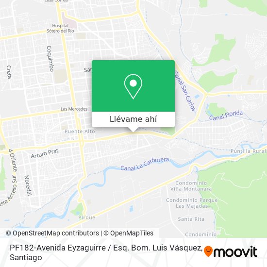 Mapa de PF182-Avenida Eyzaguirre / Esq. Bom. Luis Vásquez