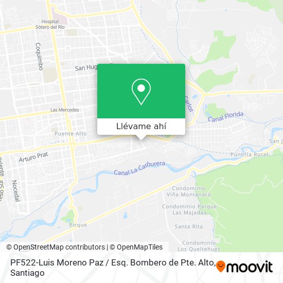 Mapa de PF522-Luis Moreno Paz / Esq. Bombero de Pte. Alto