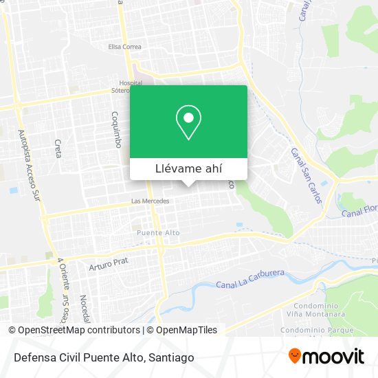 Mapa de Defensa Civil Puente Alto