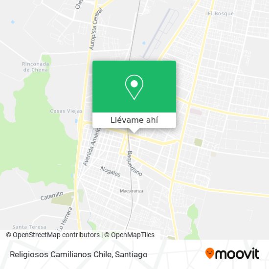 Mapa de Religiosos Camilianos Chile