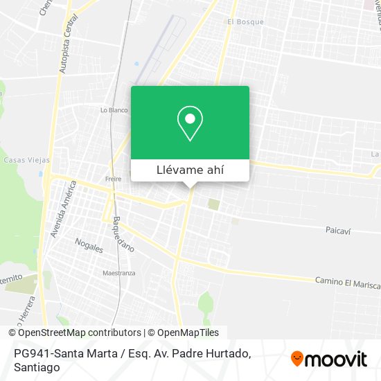 Mapa de PG941-Santa Marta / Esq. Av. Padre Hurtado