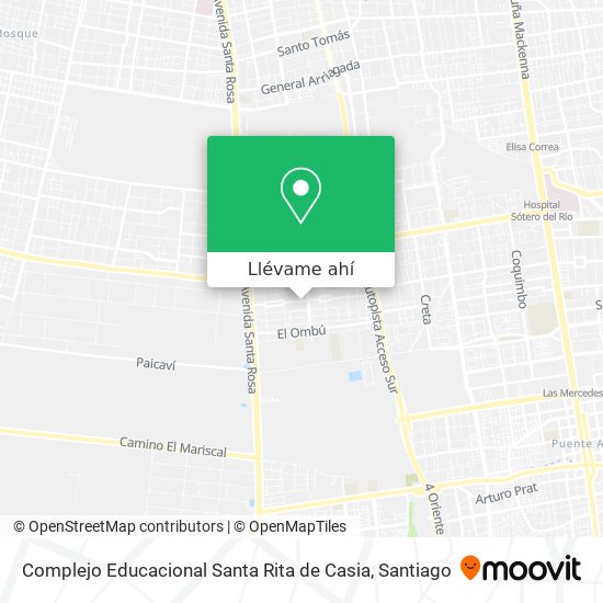 Mapa de Complejo Educacional Santa Rita de Casia