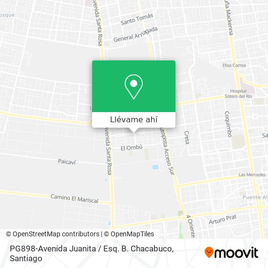Mapa de PG898-Avenida Juanita / Esq. B. Chacabuco