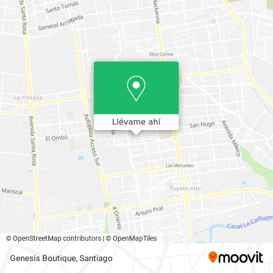 Mapa de Genesis Boutique