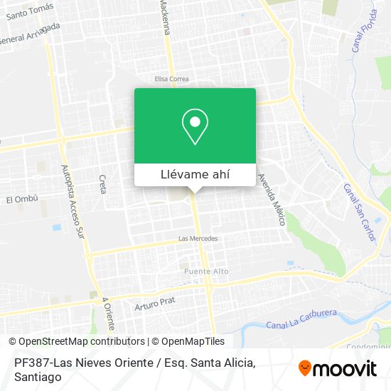 Mapa de PF387-Las Nieves Oriente / Esq. Santa Alicia