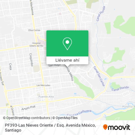 Mapa de PF393-Las Nieves Oriente / Esq. Avenida México