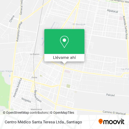 Mapa de Centro Médico Santa Teresa Ltda.