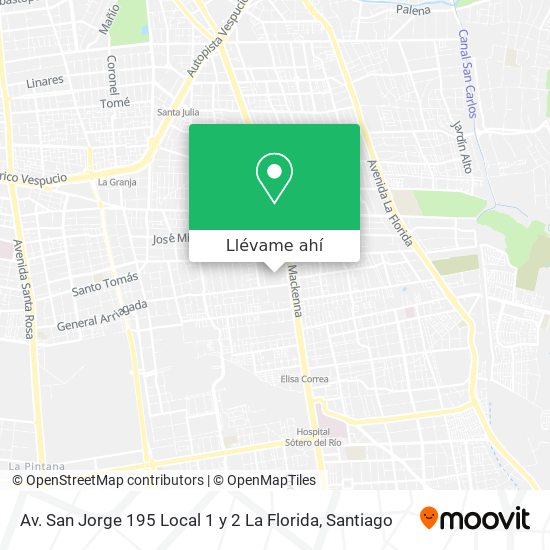 Mapa de Av. San Jorge 195 Local 1 y 2 La Florida