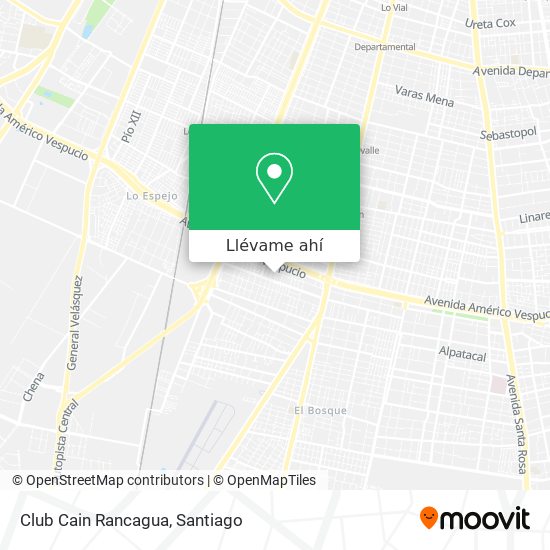 Mapa de Club Cain Rancagua