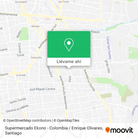 Mapa de Supermercado Ekono - Colombia / Enrique Olivares