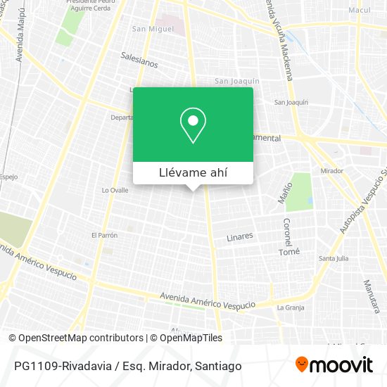 Mapa de PG1109-Rivadavia / Esq. Mirador