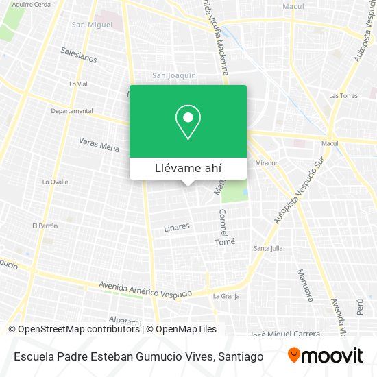 Mapa de Escuela Padre Esteban Gumucio Vives
