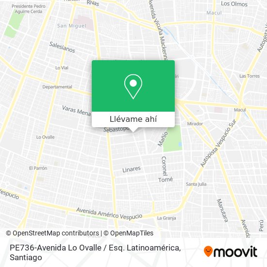 Mapa de PE736-Avenida Lo Ovalle / Esq. Latinoamérica