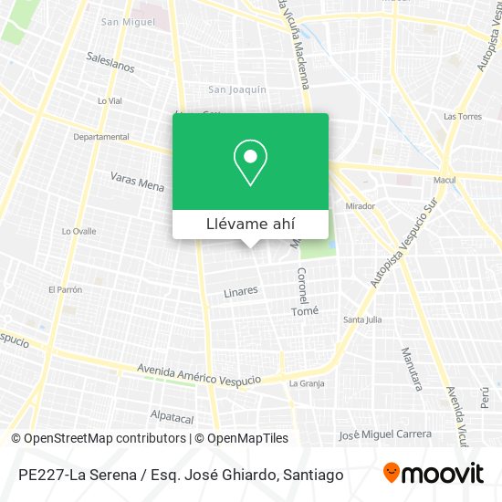 Mapa de PE227-La Serena / Esq. José Ghiardo