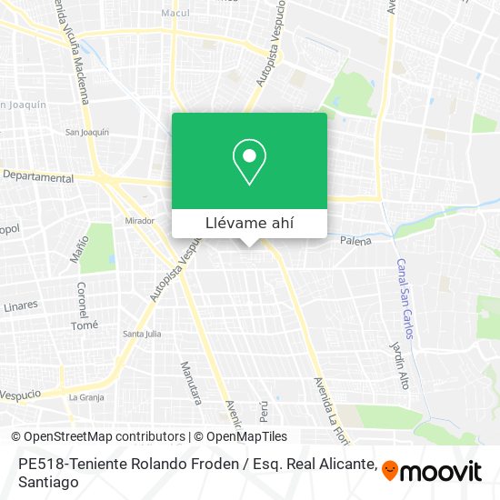 Mapa de PE518-Teniente Rolando Froden / Esq. Real Alicante