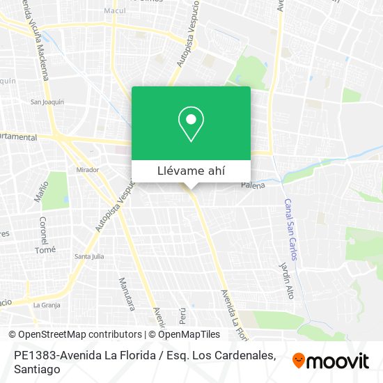 Mapa de PE1383-Avenida La Florida / Esq. Los Cardenales