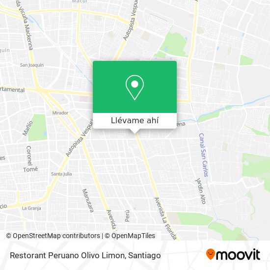 Mapa de Restorant Peruano Olivo Limon