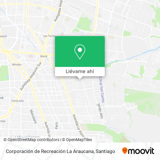 Mapa de Corporación de Recreación La Araucana