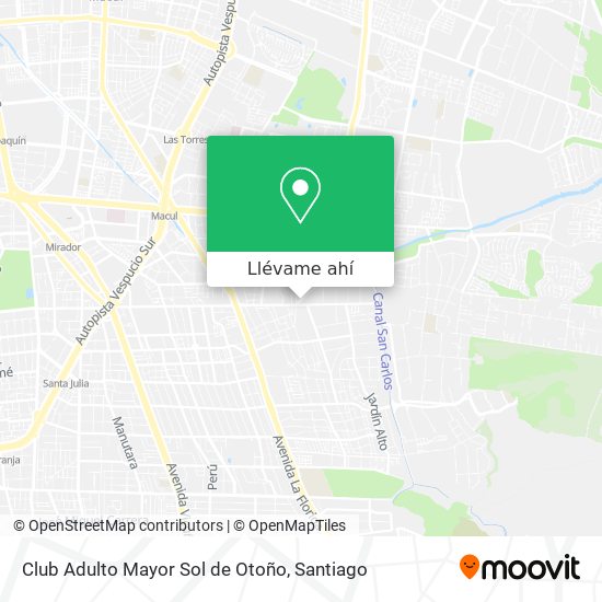 Mapa de Club Adulto Mayor Sol de Otoño