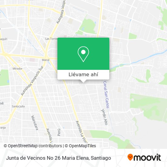 Mapa de Junta de Vecinos No 26 Maria Elena